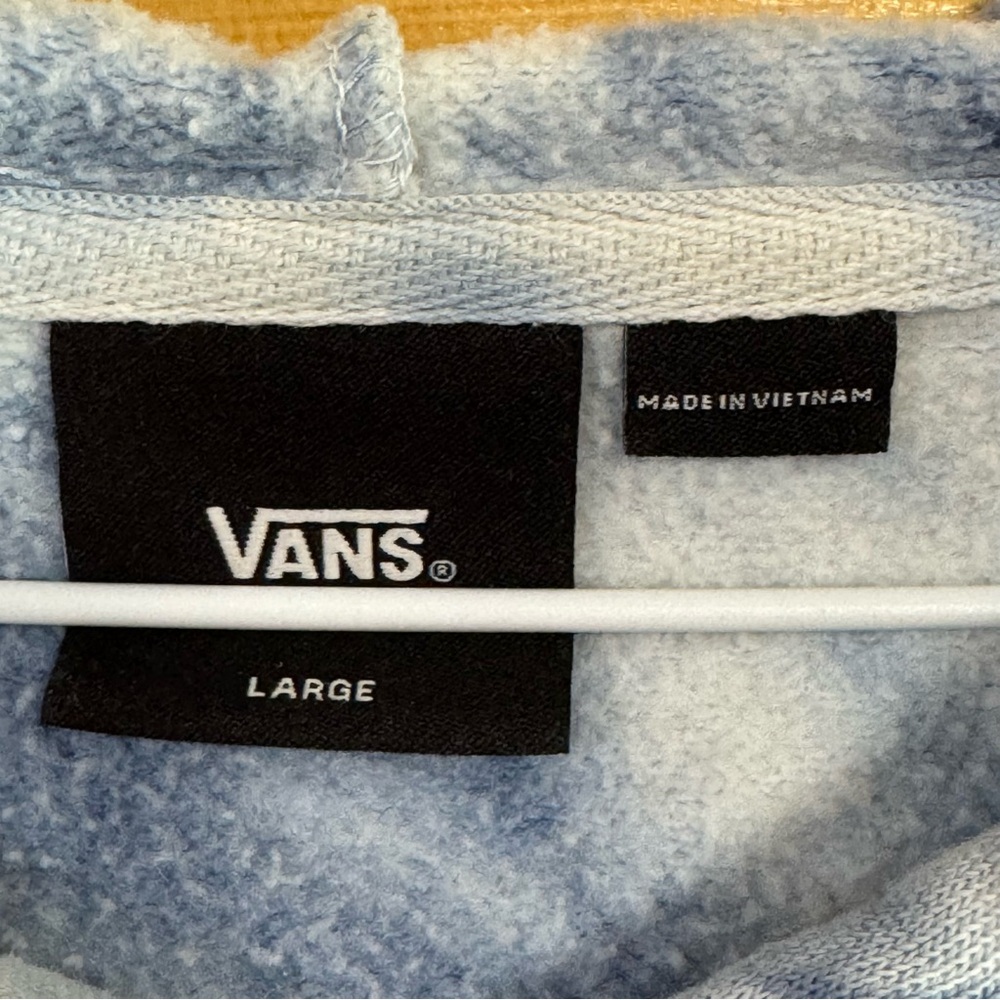 Vans Light Blue Tie Dye Thin Women’s Hoodie Large - Picture 3 of 5